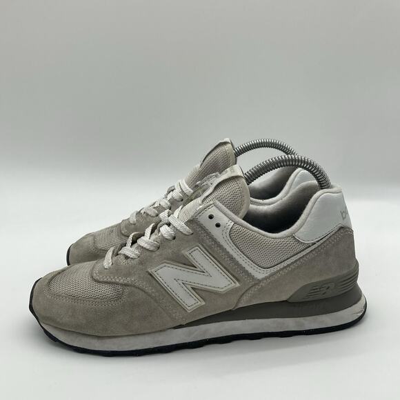 Womens Size 8 New Balance 574 Core Pack Nimbus Cloud White Beige Shoes WL574EVW - Picture 4 of 9